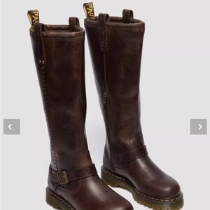 Dr. Martens Dark Brown Anistone Knee High Boots